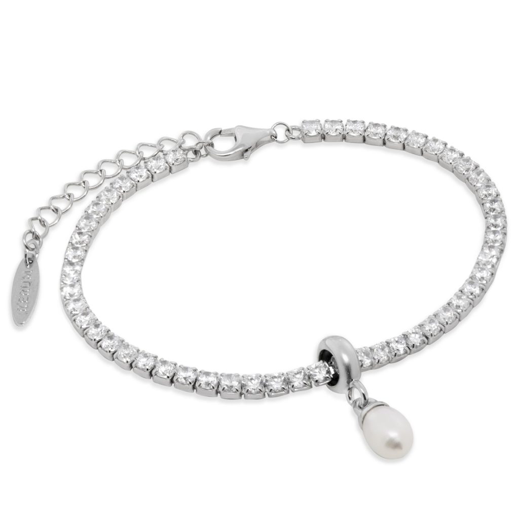 Bracciale tennis 2,5 mm con Stopper Portaperla