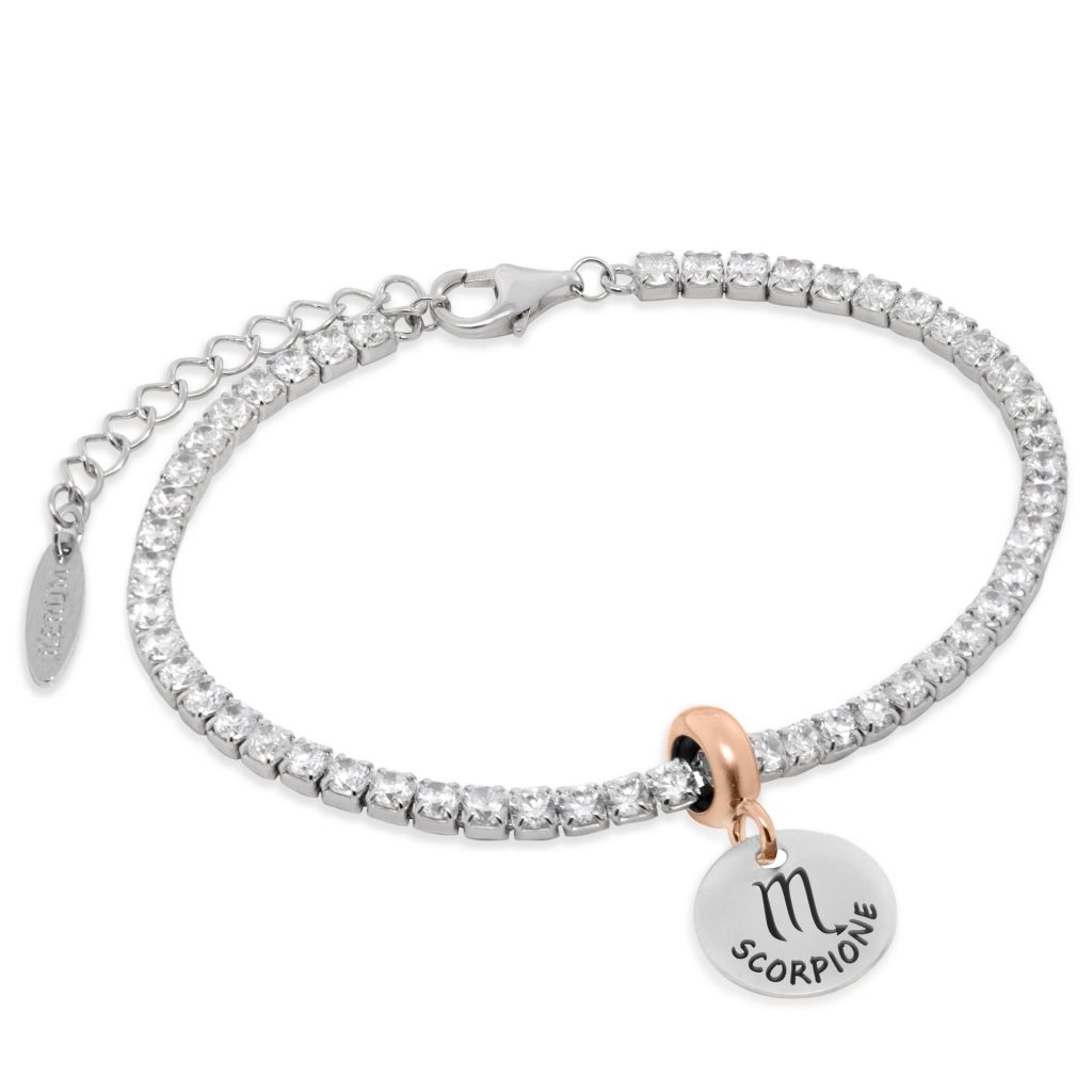 Bracciale tennis 2,5 mm con Stopper Scorpione