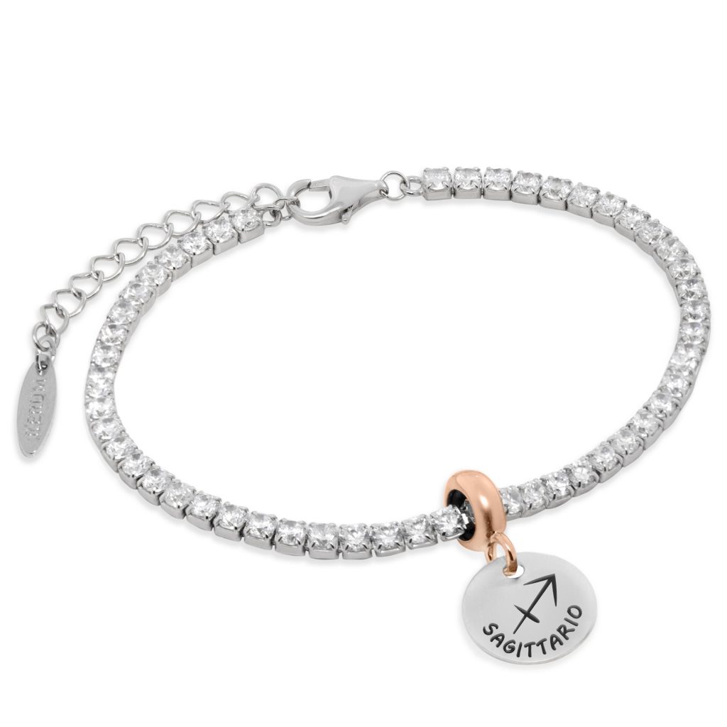 Bracciale tennis 2,5 mm con Stopper Sagittario