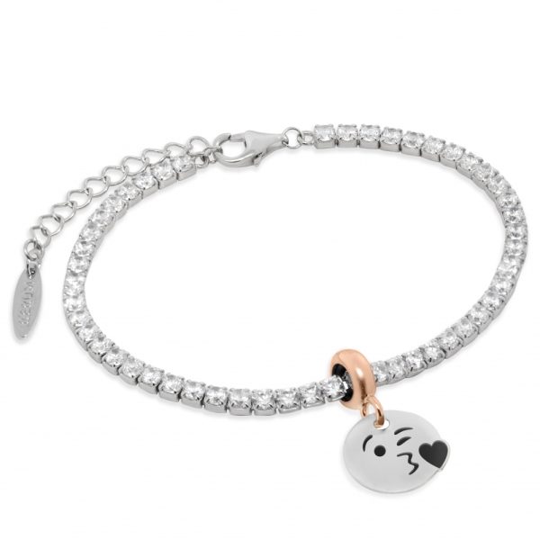 Bracciale Tennis Composto + Stopper Bacio