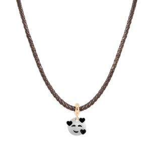 Collana Cuoio Marrone + Stopper Affettuoso