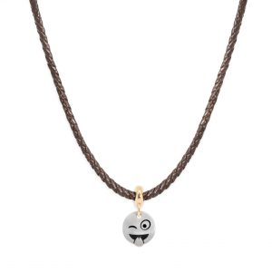 Collana Cuoio Marrone + Stopper Spiritoso