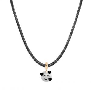 Collana Cuoio Nero + Stopper Affettuoso