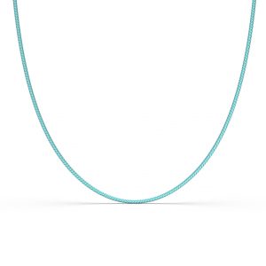 Collana in argento 925 - Cordino Nylon Azzurro - 36 cm + 5 ext