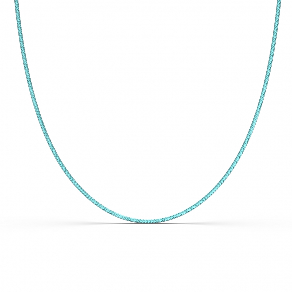 Collana in argento 925 - Cordino Nylon Azzurro - 36 cm + 5 ext