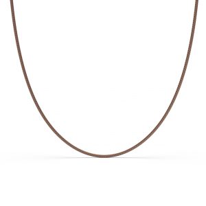 Collana in argento 925 - Cordino Nylon Marrone - 36 cm + 5 ext