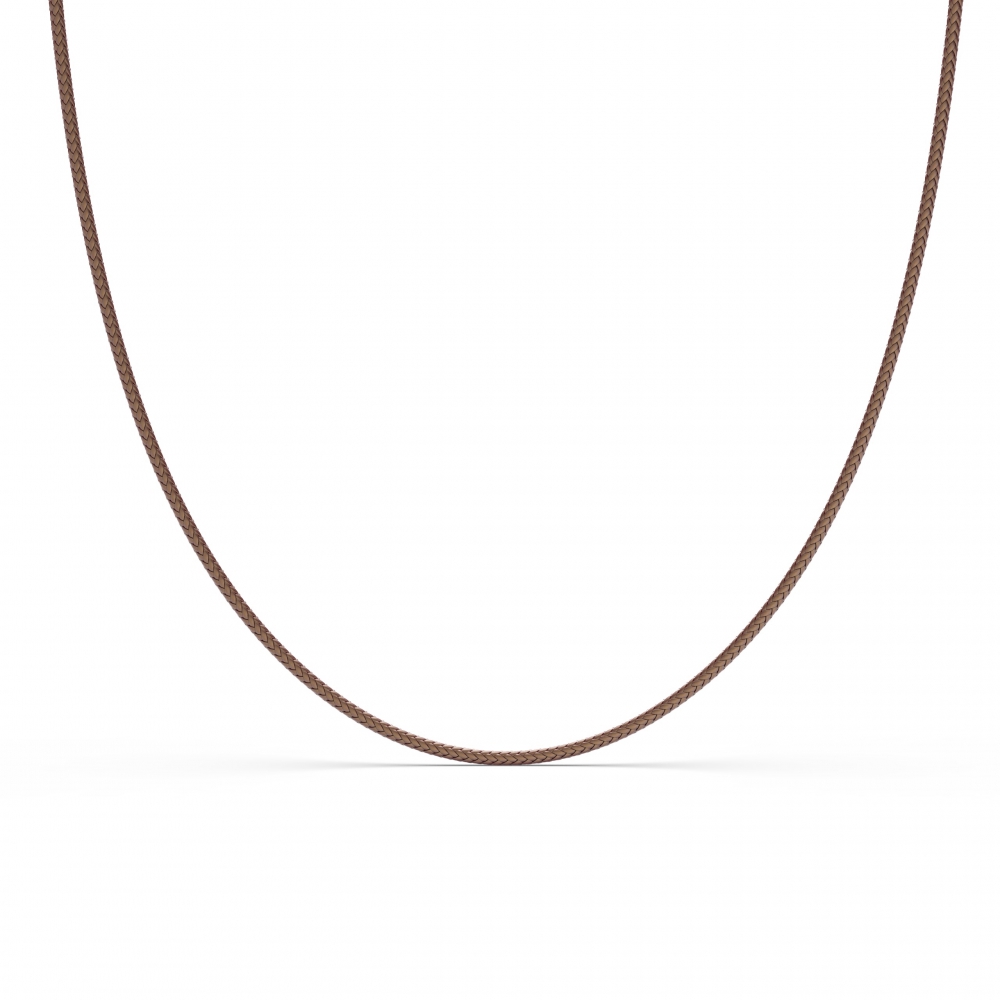 Collana in argento 925 - Cordino Nylon Marrone - 36 cm + 5 ext