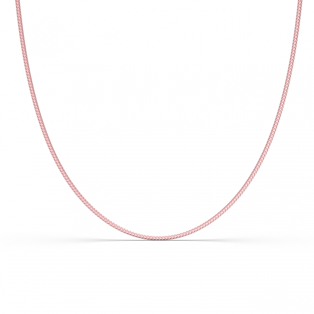 Collana in argento 925 - Cordino Nylon Rosa - 36 cm + 5 ext
