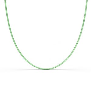 Collana in argento 925 - Cordino Nylon Verde - 36 cm + 5 ext